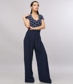 Viscose wide pants