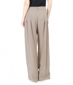 Viscose wide pants