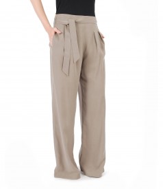 Viscose wide pants