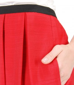Viscose flaring skirt