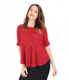 Butterfly blouse with front folds