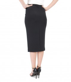 Thick elastic jersey pencil skirt