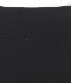 Elastic jersey pencil skirt