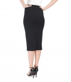 Elastic jersey pencil skirt