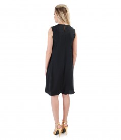 Flaring dress with trim