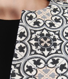 Brocade with cotton and effect thread elegant jacket