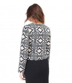 Brocade with cotton and effect thread elegant jacket