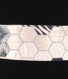 Belt of brocade with cotton and effect thread