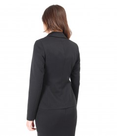 Office jacket with side zippers