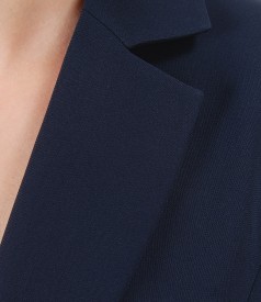 Office jacket with pockets and decorative seam