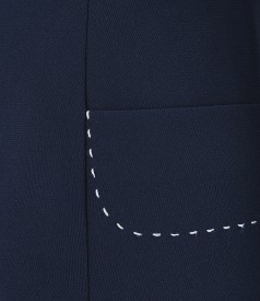 Office jacket with pockets and decorative seam