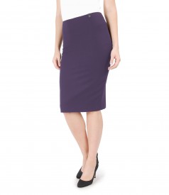 Office elastic fabric skirt with zipper