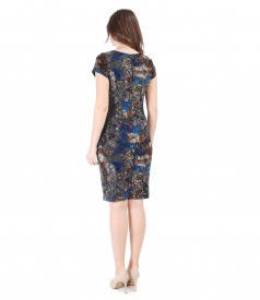 Elegant brocade dress with velvet