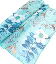 Printed with floral motifs veil scarf
