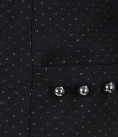 Thick elastic jersey jacket with dots