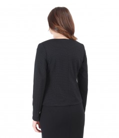 Thick elastic jersey jacket with dots