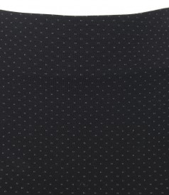 Elegant thick elastic jersey skirt with dots