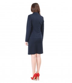 Office outfit with elastic fabric dress