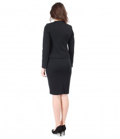 Elegant dress with jersey jacket with lace corner