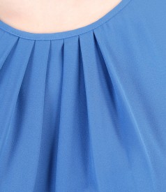 Veil blouse with folds