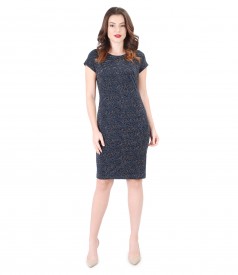 Elegant brocade dress with velvet