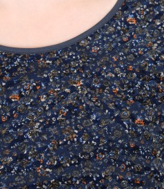 Elegant brocade dress with velvet