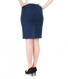 Elegant skirt with wool loops