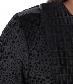 Elegant brocade with velvet dress