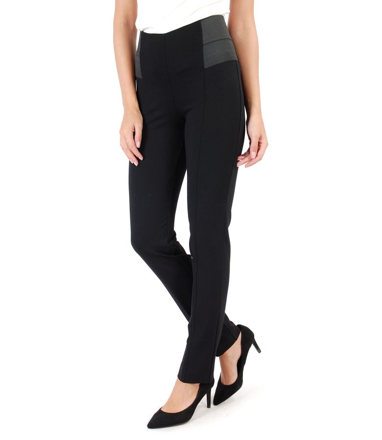 Ankle pants with elastic at the top