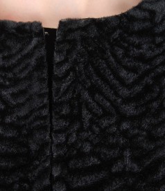 Ecological fur jacket with astrakhan type structure
