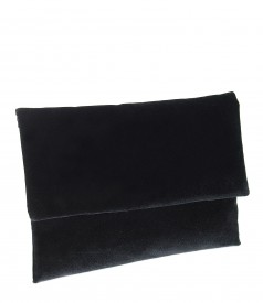 Black elastic velvet purse