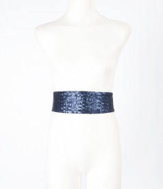 Belt with sparkles front