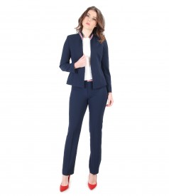 Office women suit with jacket and pants with multicolor elastic