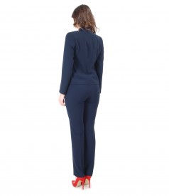 Office women suit with jacket and pants with multicolor elastic