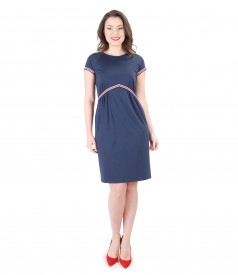 Elegant dress with multi-color elastic waist