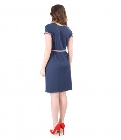 Elegant dress with multi-color elastic waist