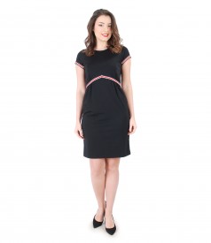 Elegant dress with multi-color elastic waist