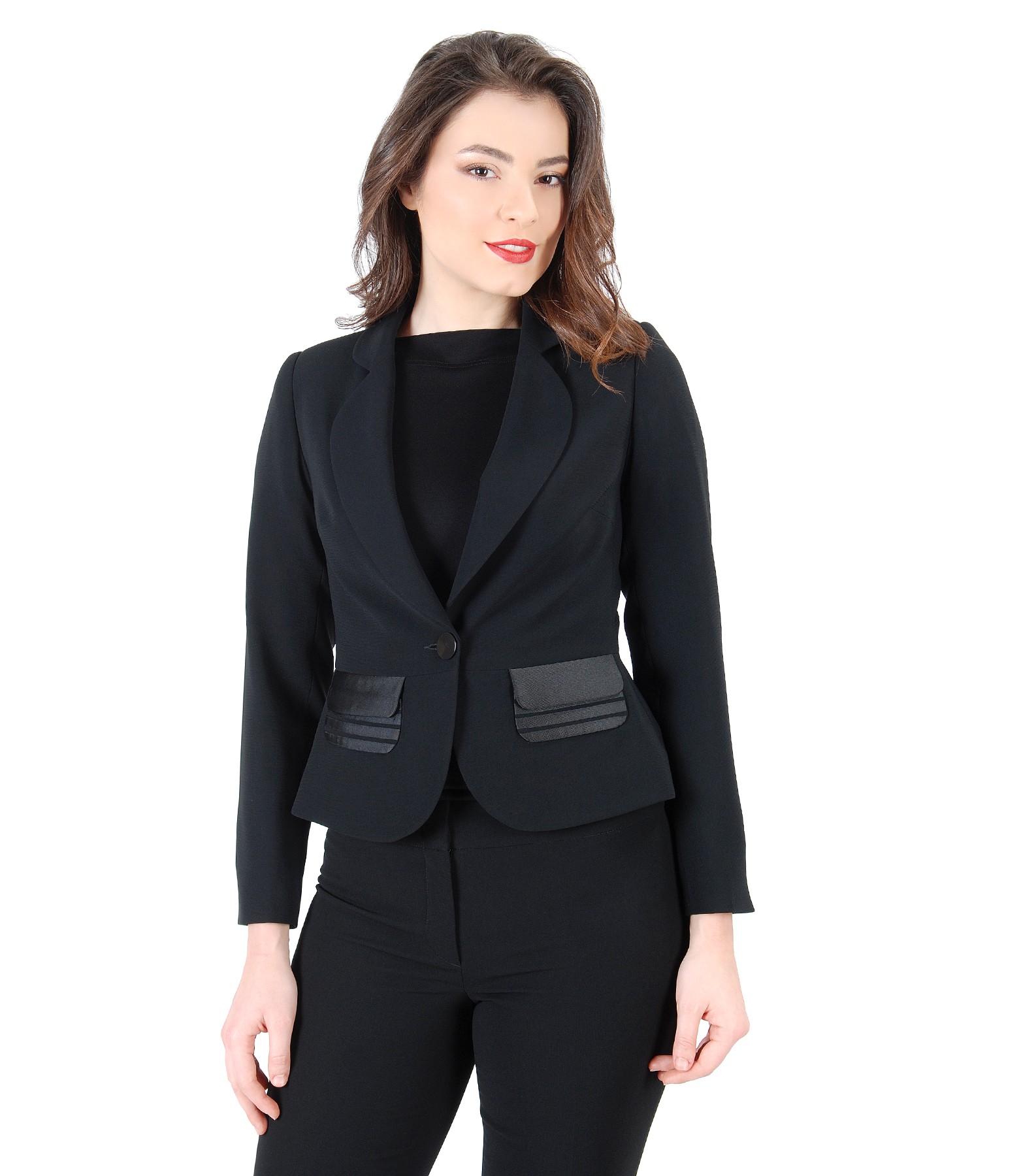 Office jacket with pockets black - YOKKO
