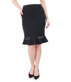 Office skirt with frill