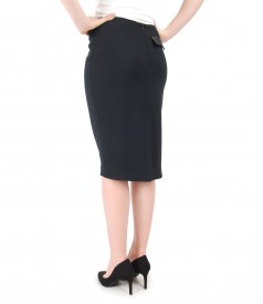 Office skirt with flap