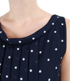 Veil dress printed with dots