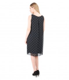 Veil dress printed with dots