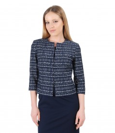 Elegant jacket made of elastic corrugated cotton