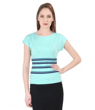 Uni jersey t-shirt with elastic waist