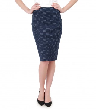 Elegant printed skirt with lace corner