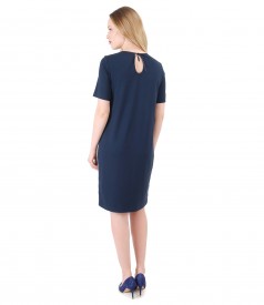 Casual dress with front made of viscose