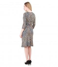 Elegant dress made of printed jersey