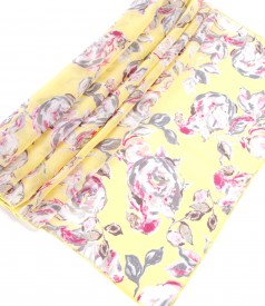 Floral printed scarf