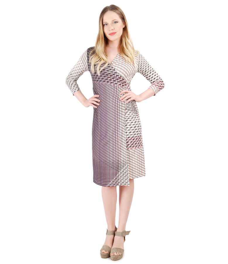 Elegant dress made of printed jersey