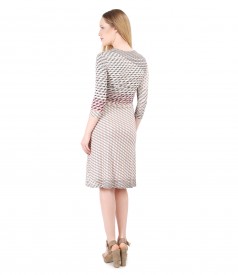 Elegant dress made of printed jersey